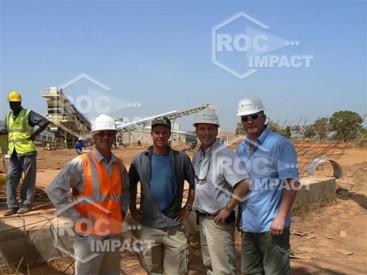 Installation concasseur - Mine d'or au Burkina Faso SEMAFO MANA GOLD MINING