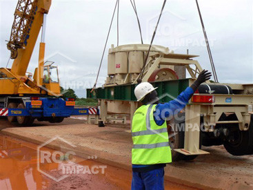 Installation concasseur - Mine d'or au Burkina Faso SEMAFO MANA GOLD MINING
