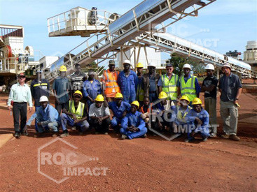 Installation concasseur - Mine d'or au Burkina Faso SEMAFO MANA GOLD MINING