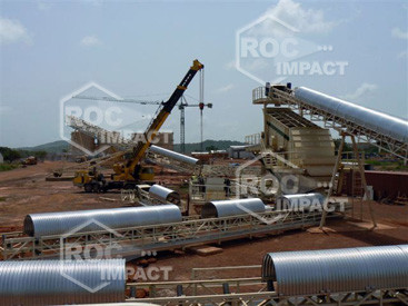 Installation concasseur - Mine d'or au Burkina Faso SEMAFO MANA GOLD MINING