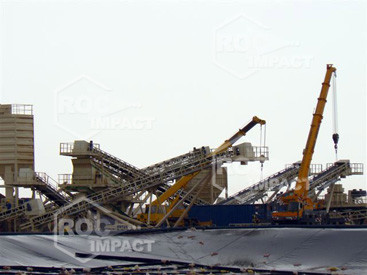 Installation station concassage à la mine d'or en Algérie