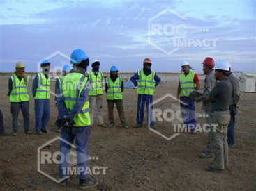 Installation station concassage à la mine d'or en Algérie