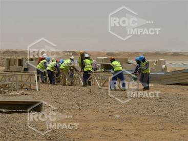 Installation station concassage à la mine d'or en Algérie