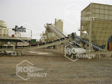 Installation station concassage à la mine d'or en Algérie