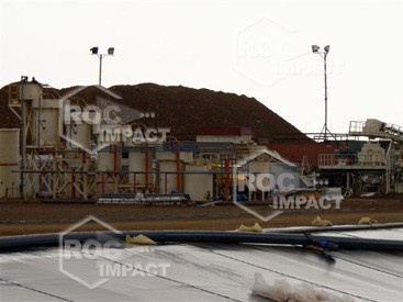 Installation station concassage à la mine d'or en Algérie