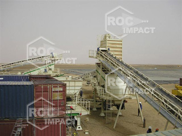 Installation station concassage à la mine d'or en Algérie