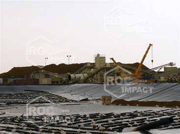Installation station concassage à la mine d'or en Algérie