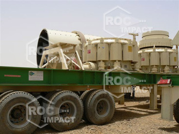 Installation station concassage à la mine d'or en Algérie