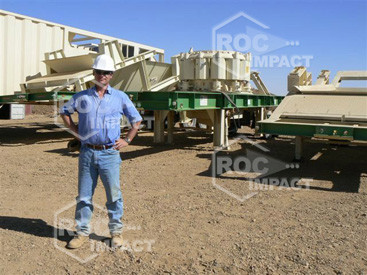 Installation station concassage à la mine d'or en Algérie