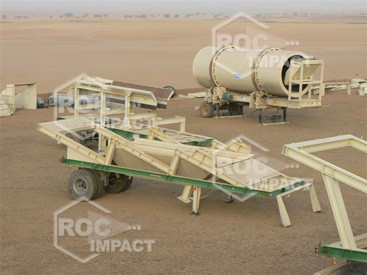 Installation station concassage à la mine d'or en Algérie