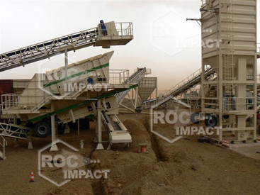 Installation station concassage à la mine d'or en Algérie