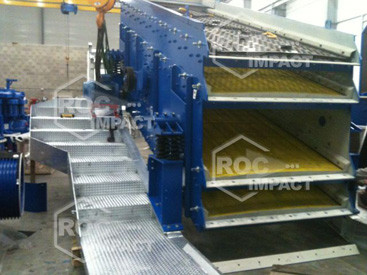 INSTALLATION WITH CONVEYOR SCREENING 