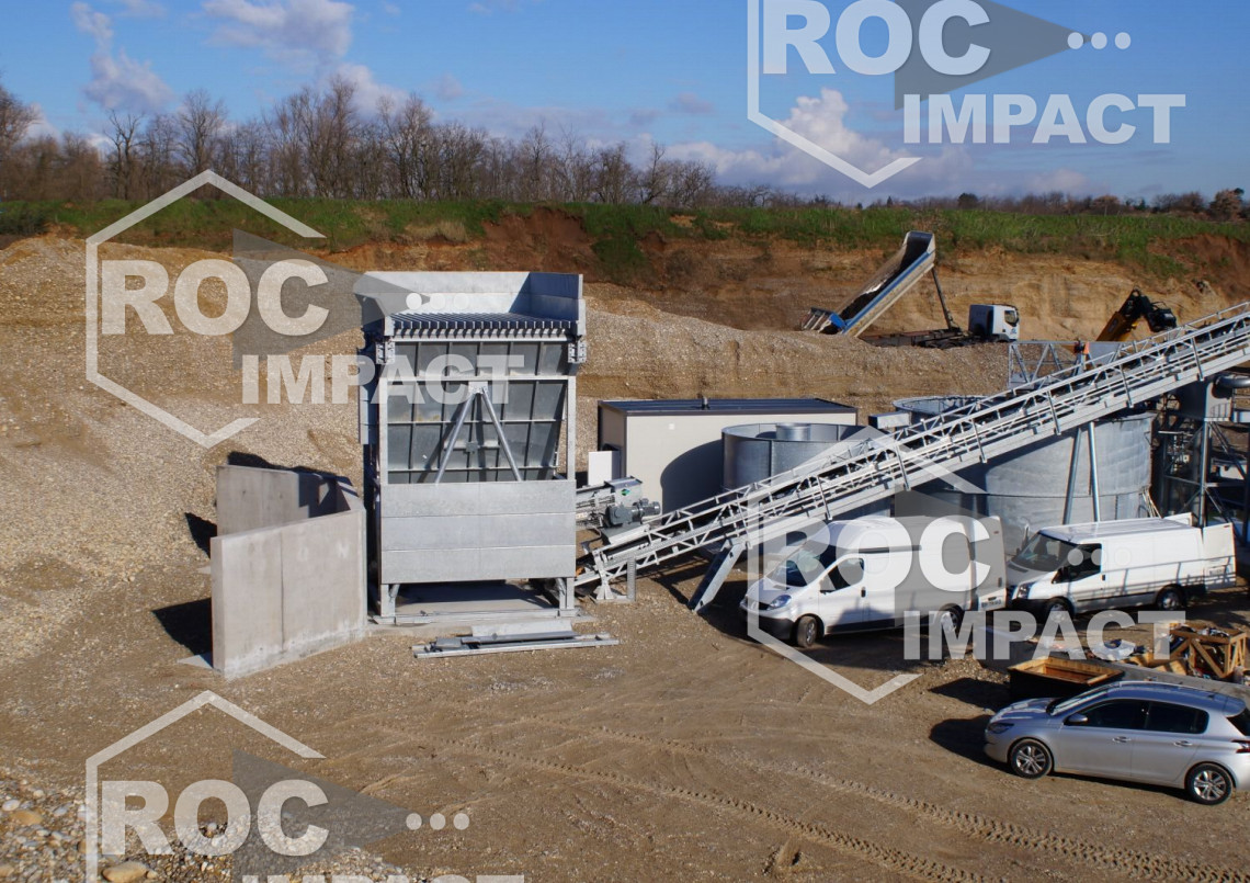 Installation station complète de concassage en France au péage du Roussillon (38)