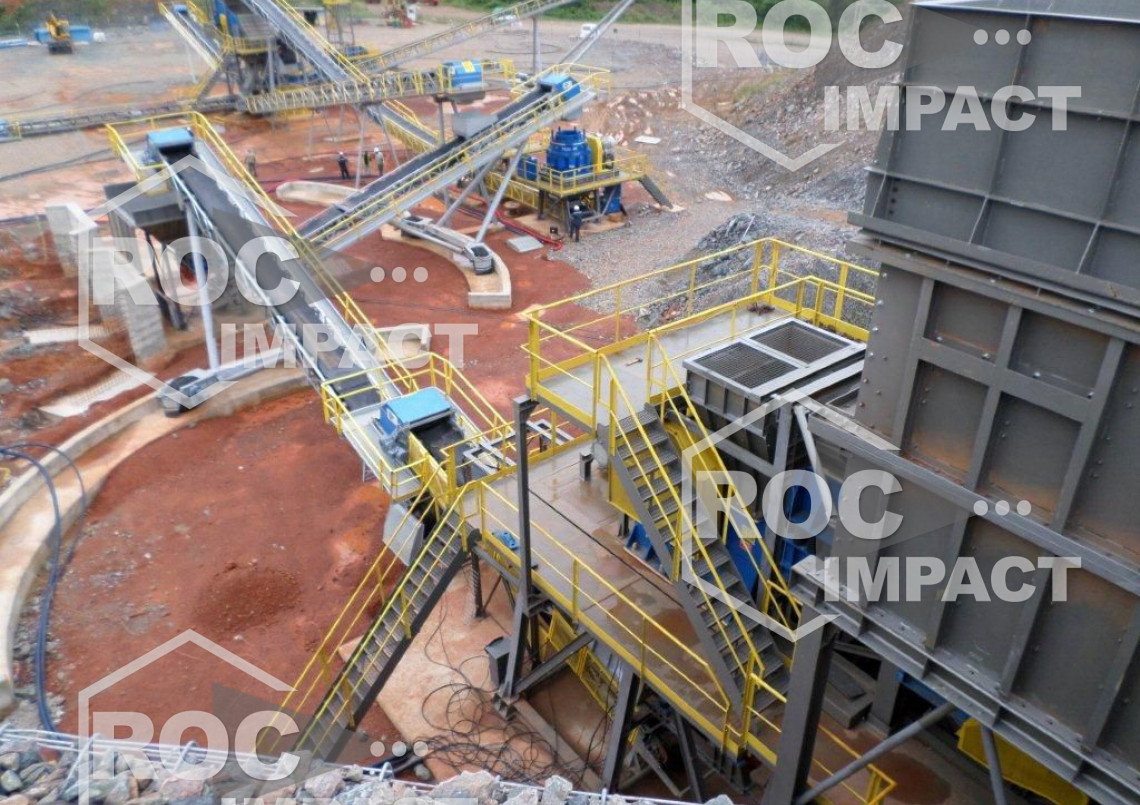 Installation de la nouvelle station de concassage au Ghana