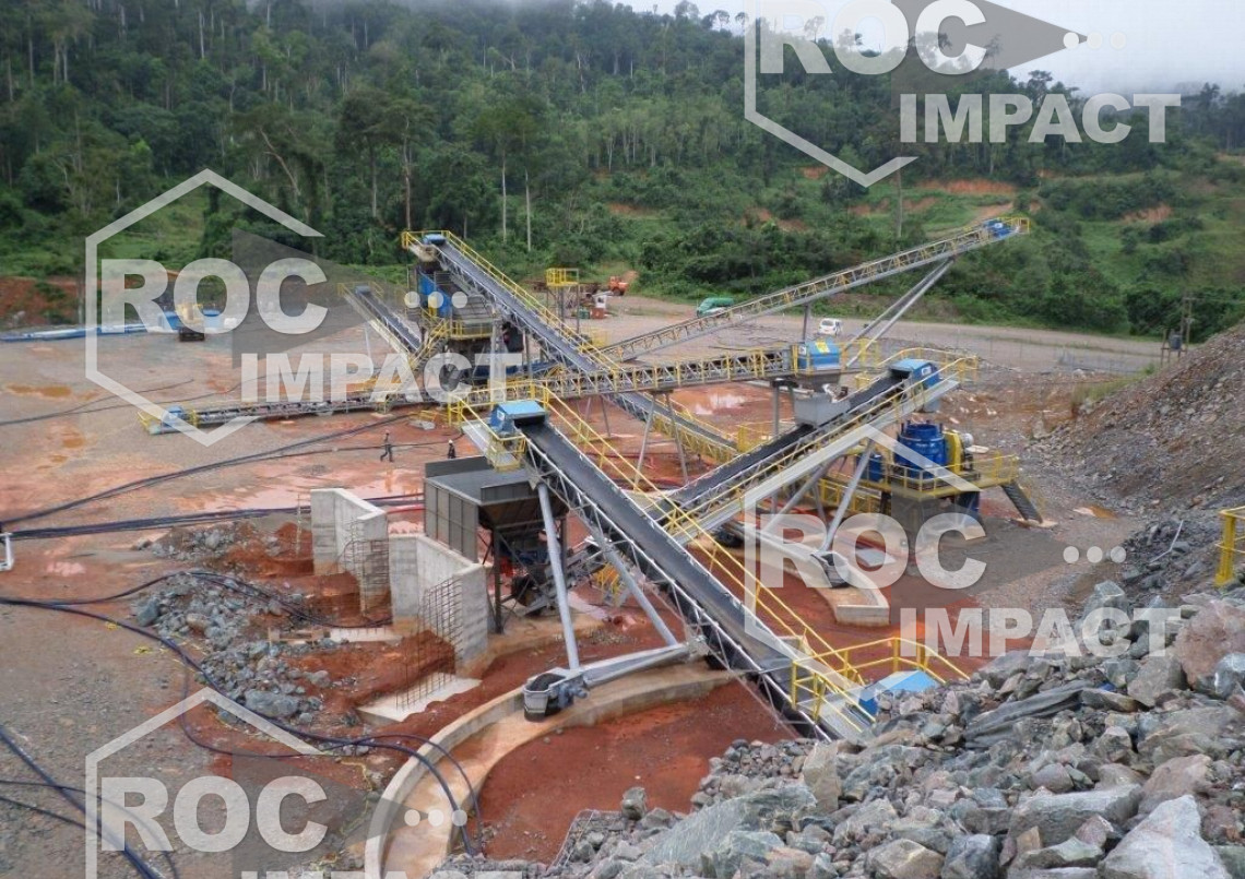 Installation de la nouvelle station de concassage au Ghana