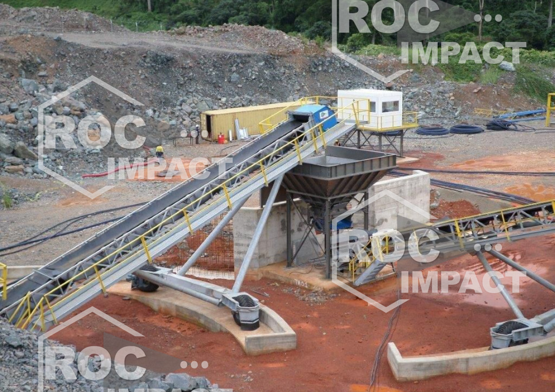 Installation de la nouvelle station de concassage au Ghana