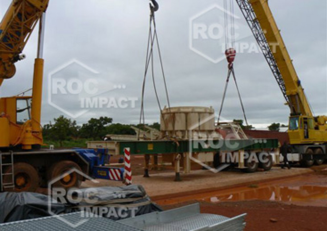 Installation concasseur - Mine d'or au Burkina Faso SEMAFO MANA GOLD MINING