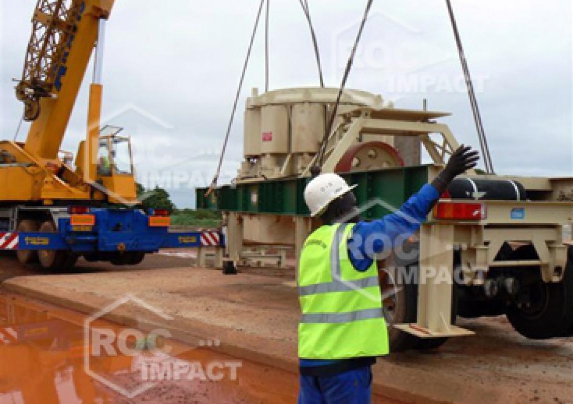 Installation concasseur - Mine d'or au Burkina Faso SEMAFO MANA GOLD MINING