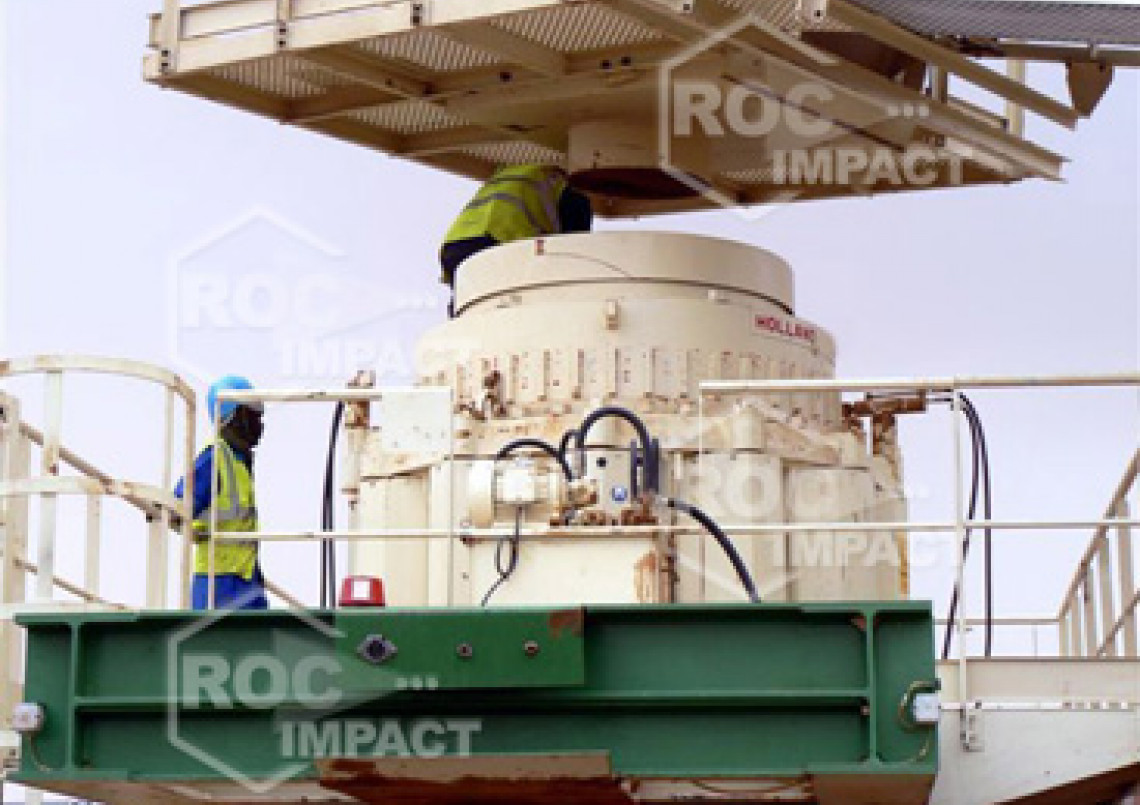 Installation station concassage à la mine d'or en Algérie