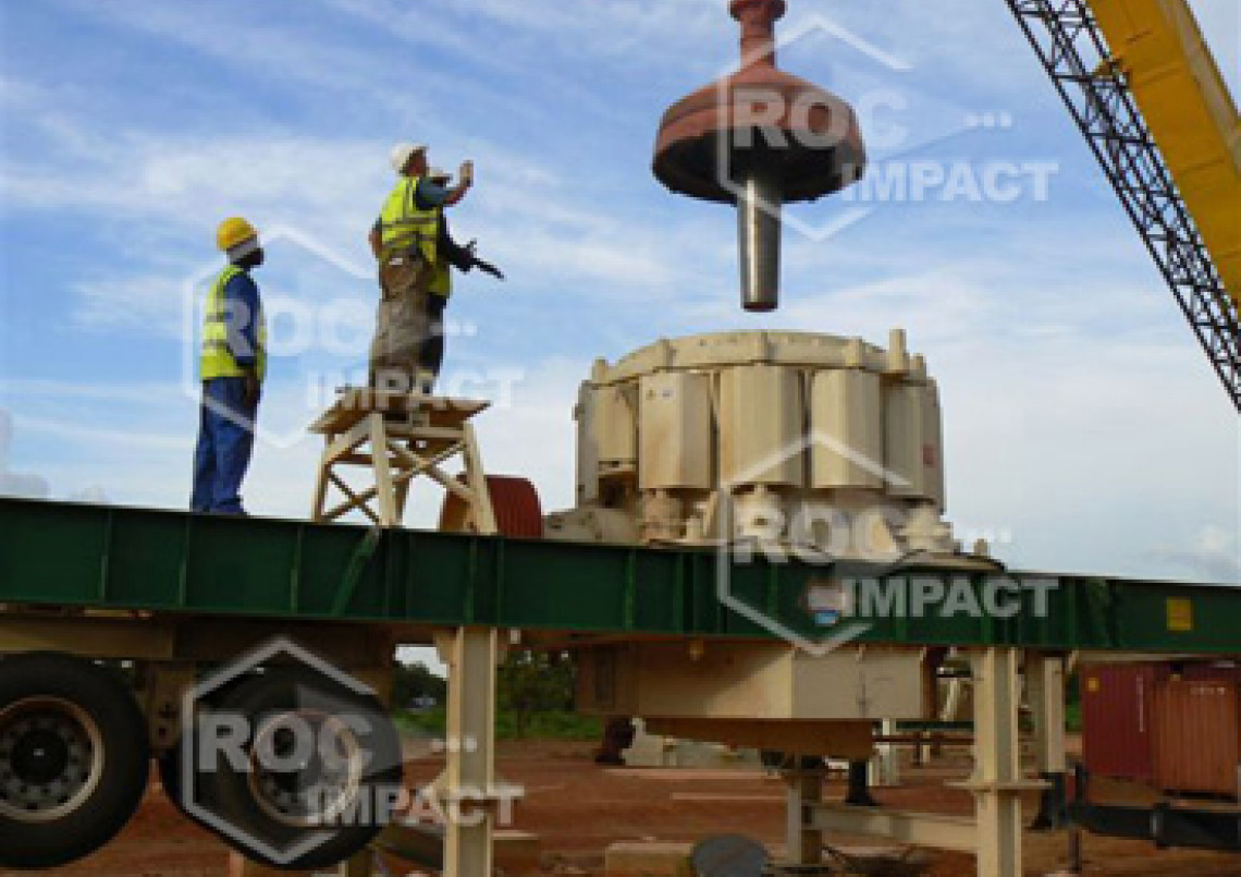 Installation concasseur - Mine d'or au Burkina Faso SEMAFO MANA GOLD MINING