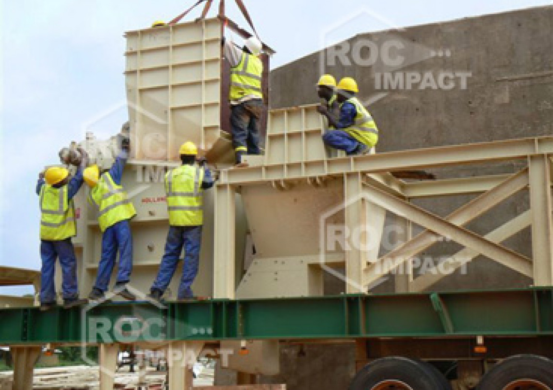 Installation concasseur - Mine d'or au Burkina Faso SEMAFO MANA GOLD MINING