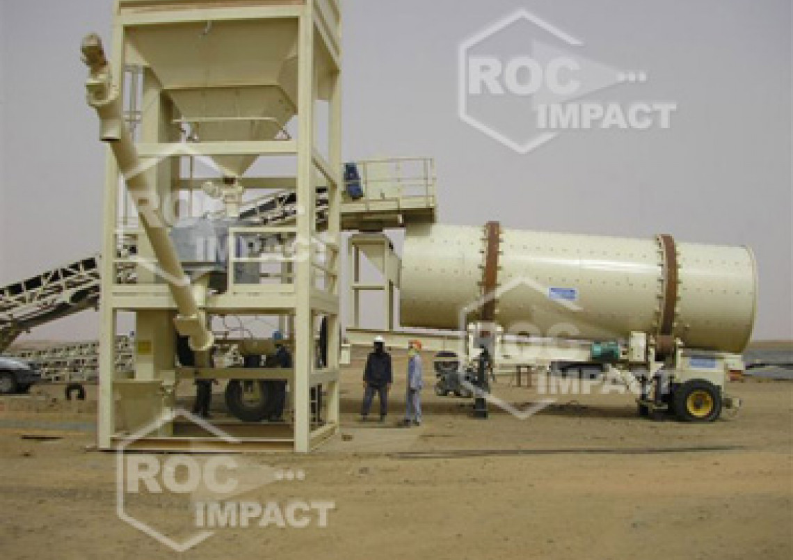 Installation station concassage à la mine d'or en Algérie