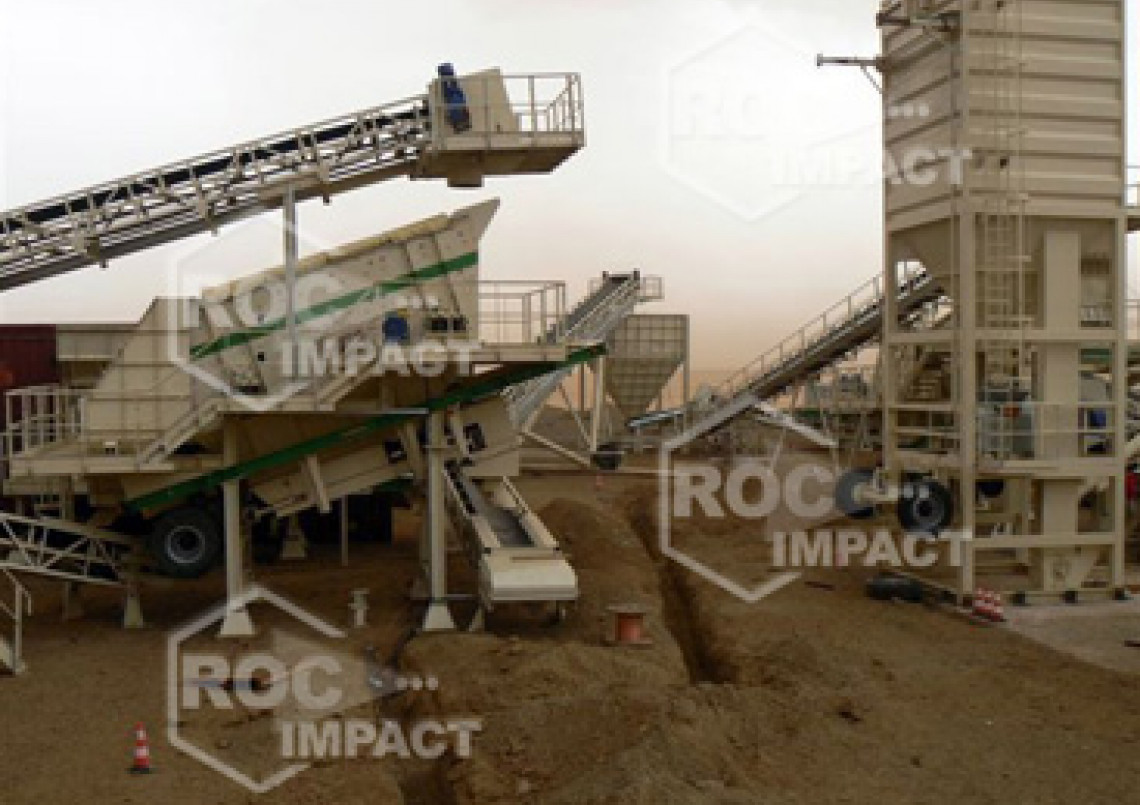 Installation station concassage à la mine d'or en Algérie