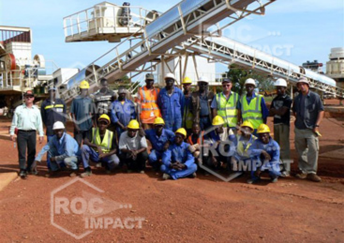 Installation concasseur - Mine d'or au Burkina Faso SEMAFO MANA GOLD MINING
