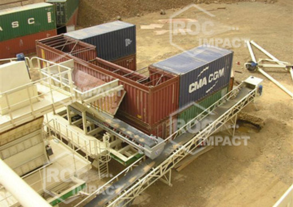 Installation station concassage à la mine d'or en Algérie