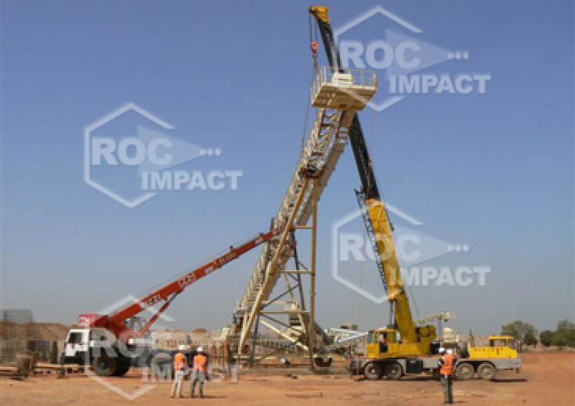 Installation concasseur - Mine d'or au Burkina Faso SEMAFO MANA GOLD MINING