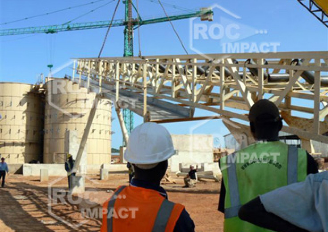 Installation concasseur - Mine d'or au Burkina Faso SEMAFO MANA GOLD MINING