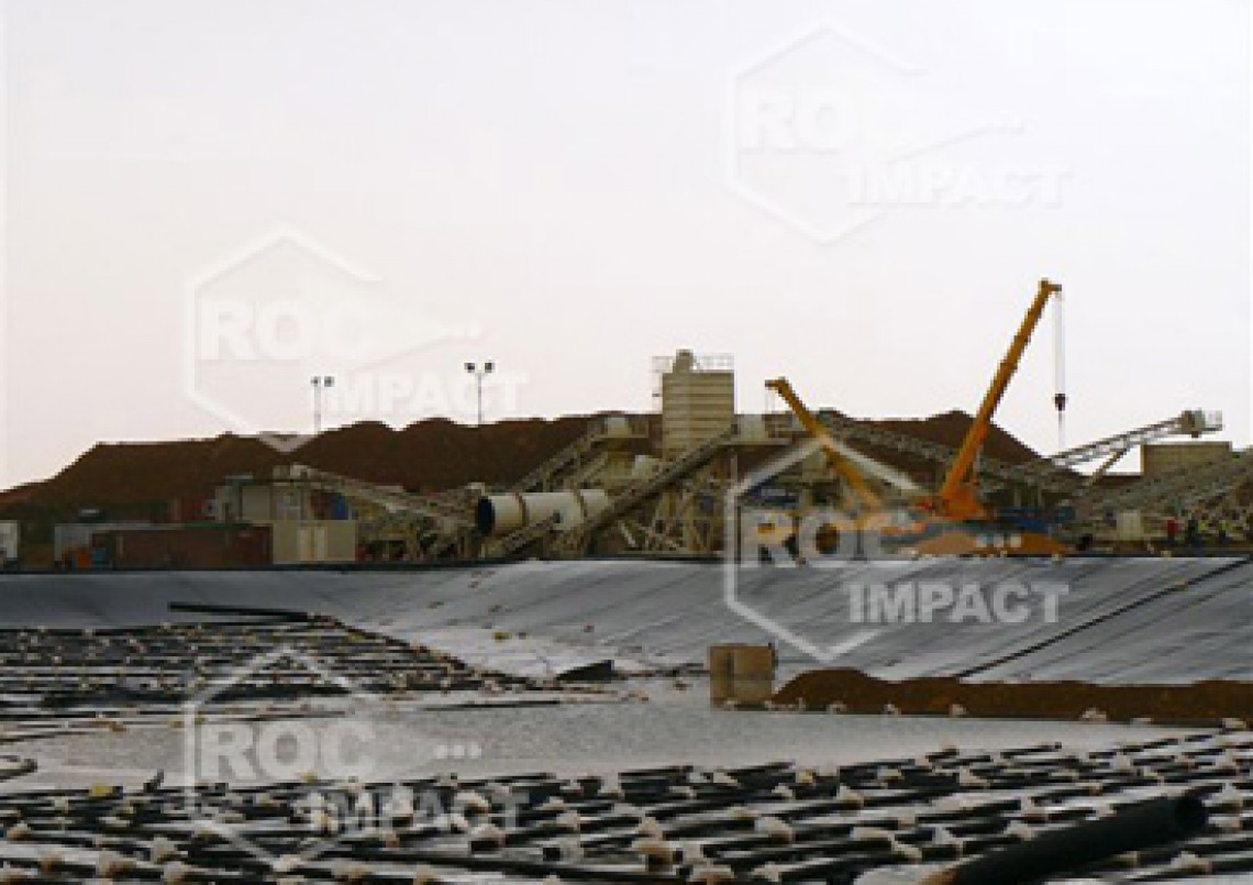 Installation station concassage à la mine d'or en Algérie