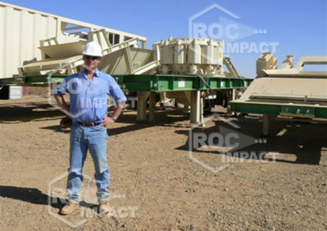 Installation station concassage à la mine d'or en Algérie