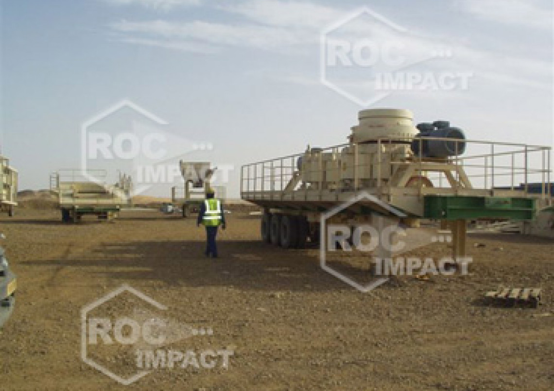 Installation station concassage à la mine d'or en Algérie