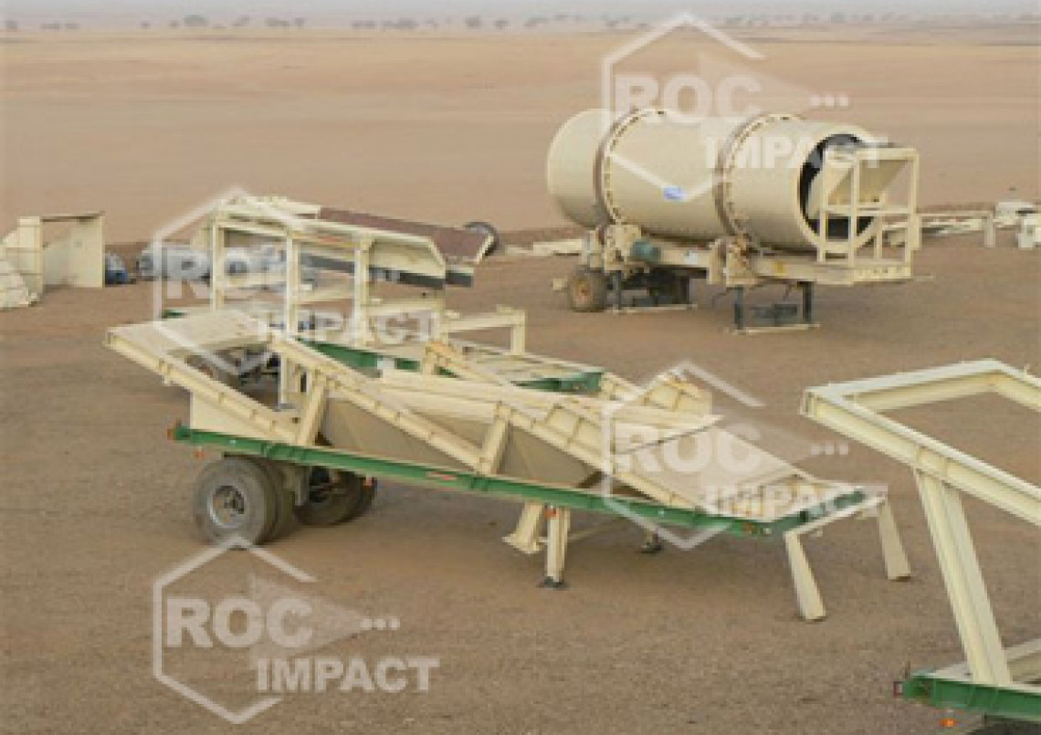 Installation station concassage à la mine d'or en Algérie