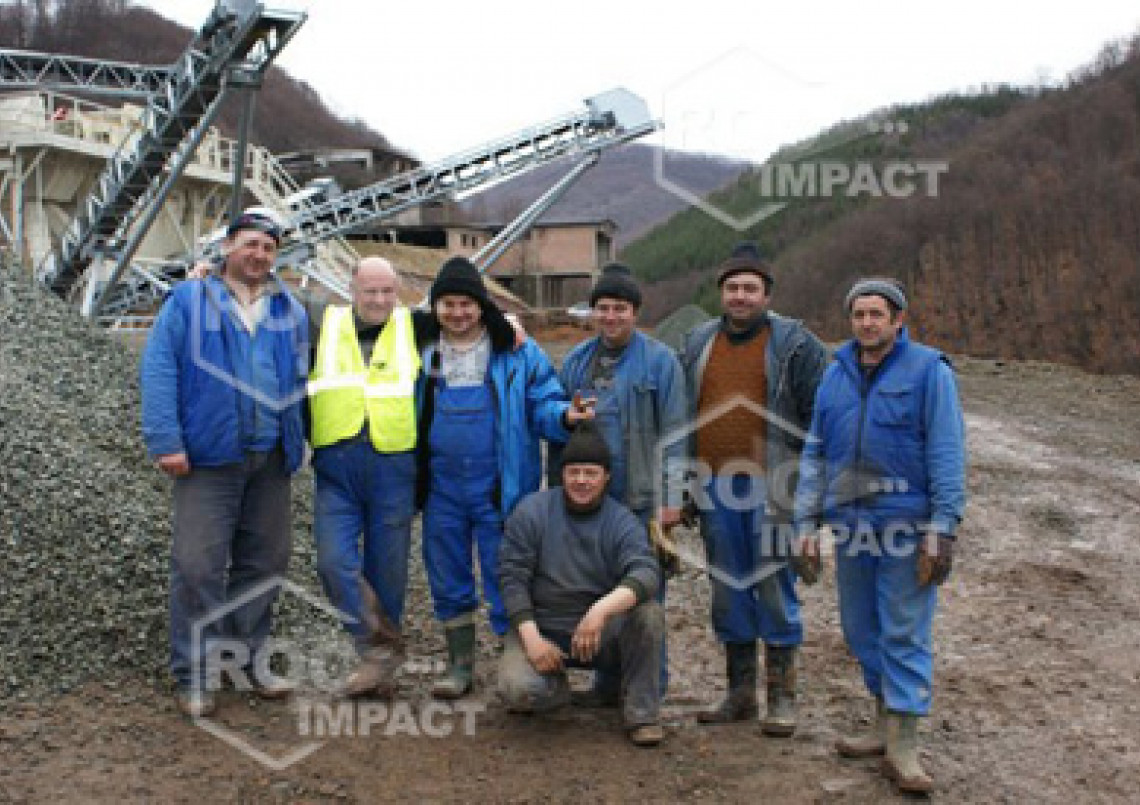 Mise en route de la station de concassage en Roumanie