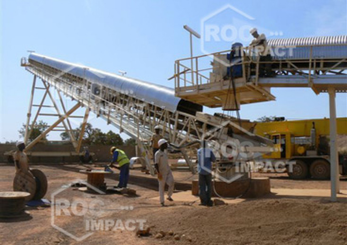 Installation concasseur - Mine d'or au Burkina Faso SEMAFO MANA GOLD MINING