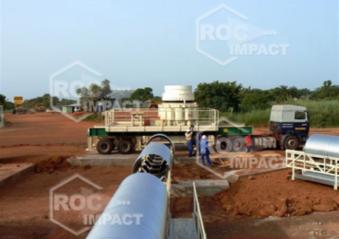 Installation concasseur - Mine d'or au Burkina Faso SEMAFO MANA GOLD MINING