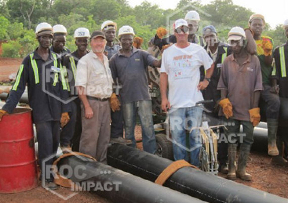 Mis en place d'une mine d'or au Mali (convoyeur systeme ROC BELT)