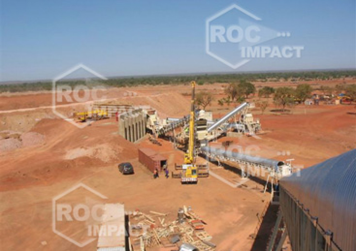 Installation concasseur - Mine d'or au Burkina Faso SEMAFO MANA GOLD MINING