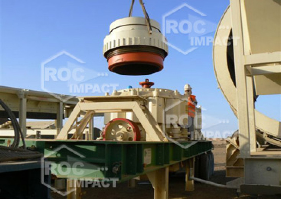 Installation station concassage à la mine d'or en Algérie