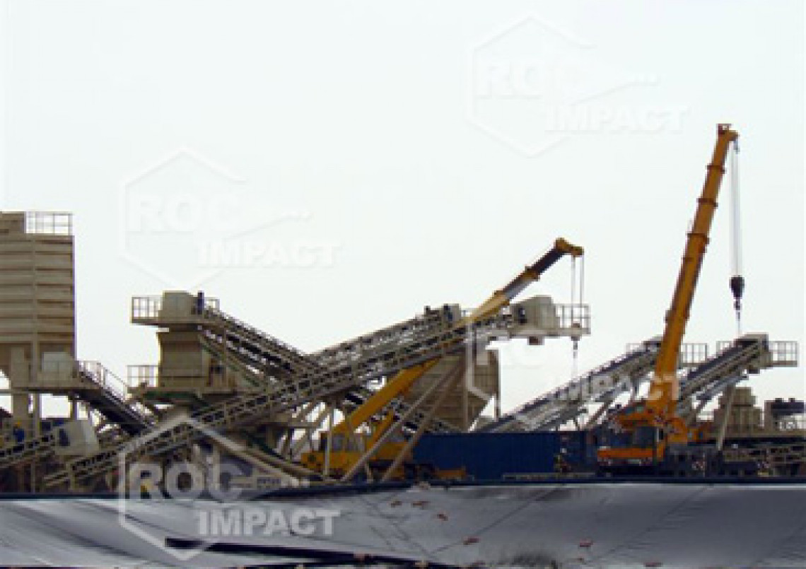 Installation station concassage à la mine d'or en Algérie