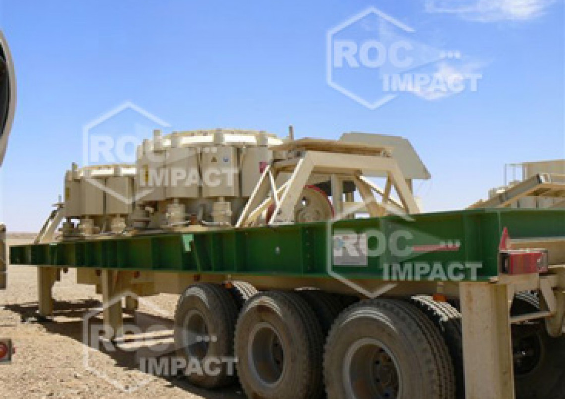 Installation station concassage à la mine d'or en Algérie